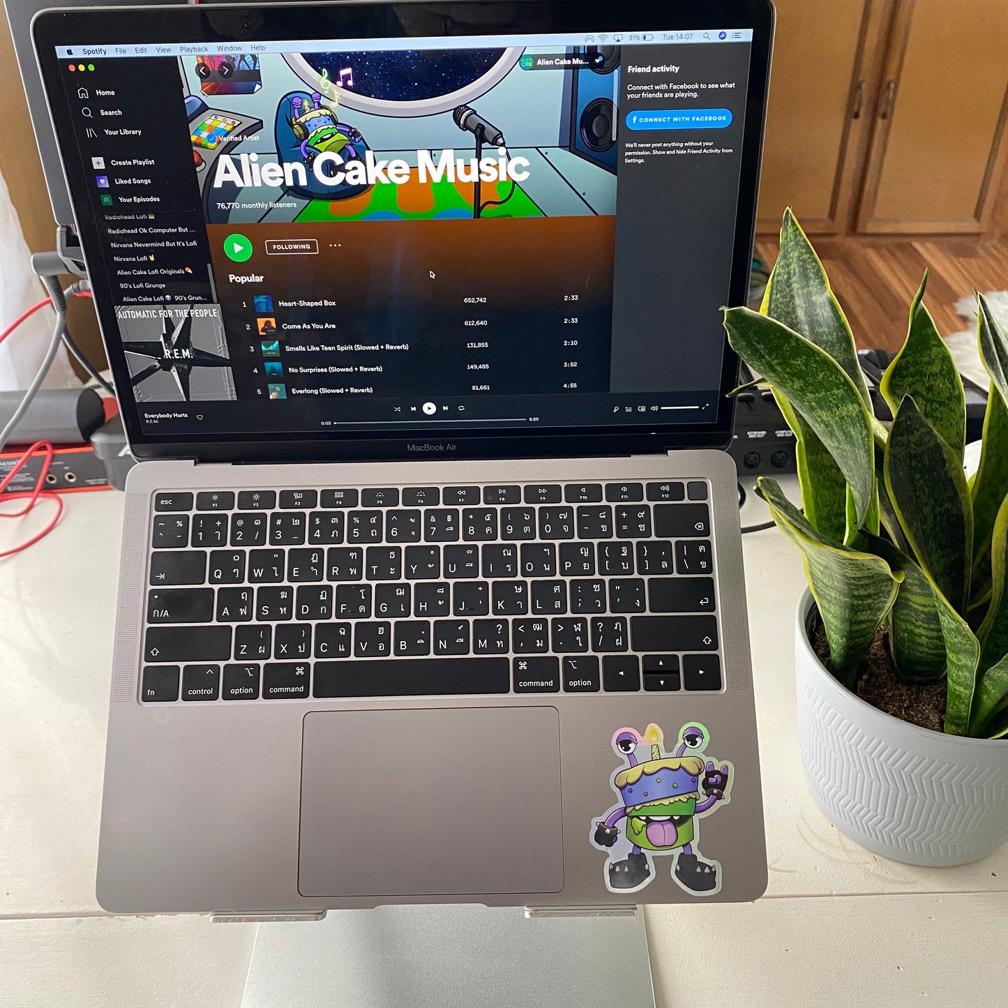 Alien Cake Holographic Sticker 👽